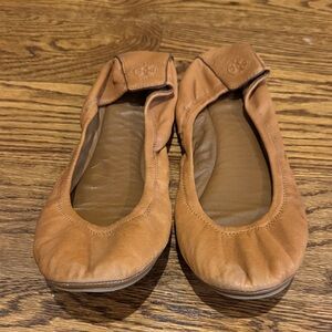 Tory Burch Camel Leather Loafers